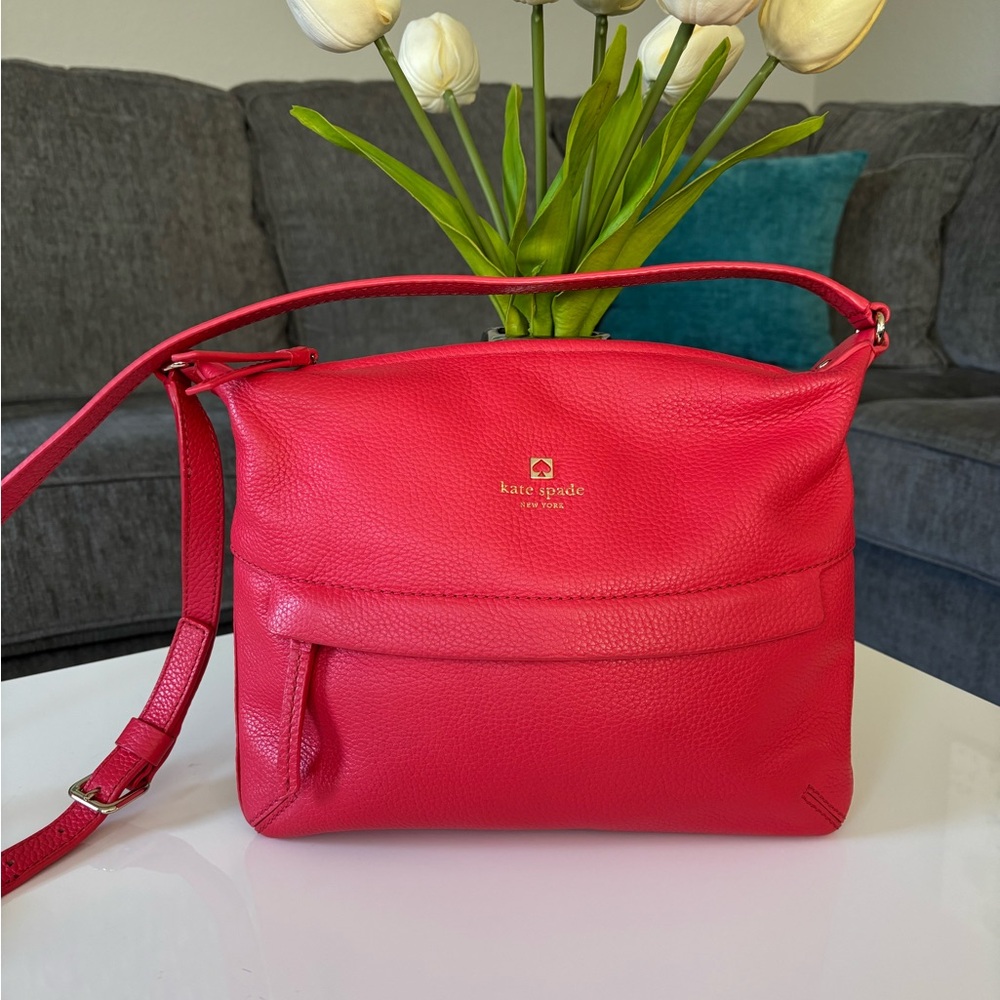 EUC Kate Spade Pebbled Leather Shoulder Bag / Crossbody bag - Picture 14 of 16